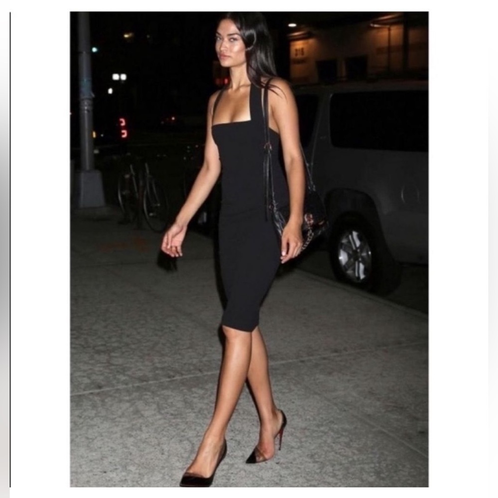 Nookie Black Halter Bodycon Midi Dress